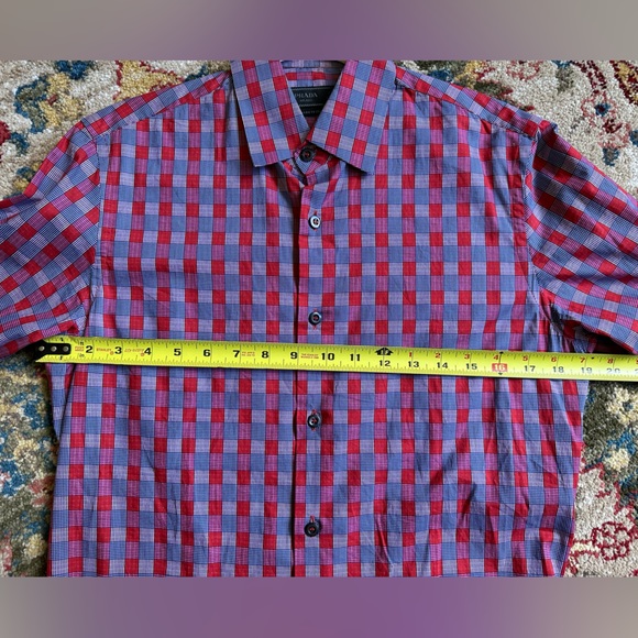 Prada Men’s Plaid Long-Sleeve Shirt - Picture 6 of 11